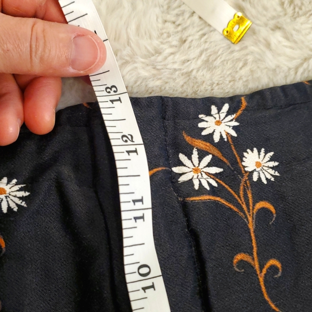 Anthropologie Navy Floral Wide-Leg Pants - Picture 16 of 16